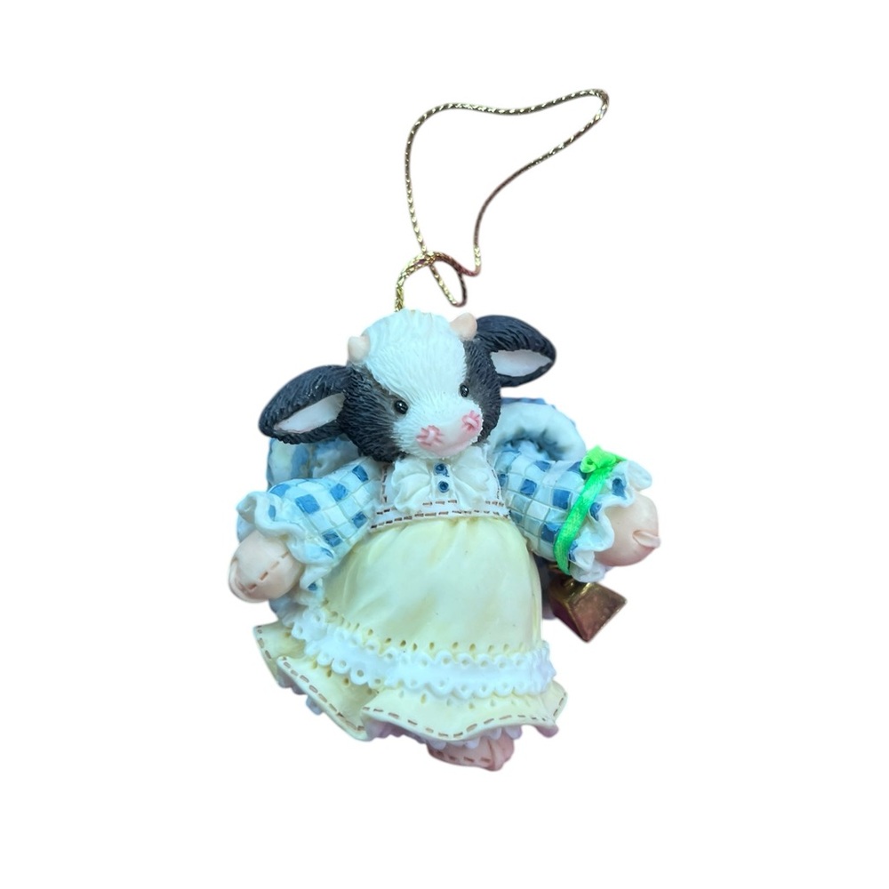 Enesco Mary’s Moo Moos Cow Angel With Bell Vintage Collectible 1994 Ornament
